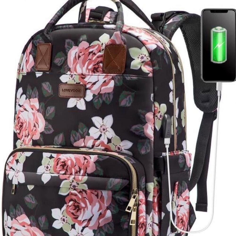 The LoveVook Floral Laptop Backpack